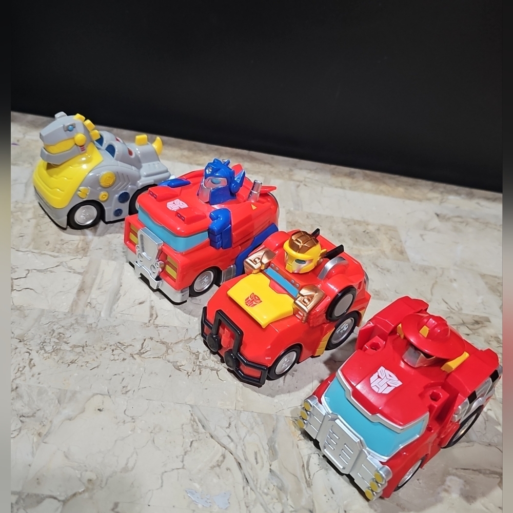 Transformers Rescue Bots Academy‎ Pull Back Vehicles X 4 Bundle